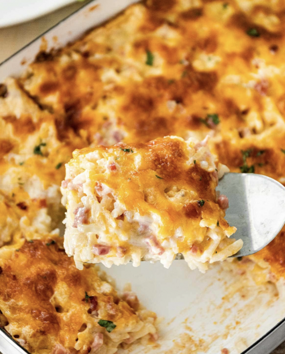 Cheesy Ham and Hash Brown Casserole