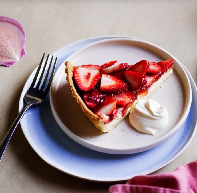 Goat’s Cheese Tart With Strawberries