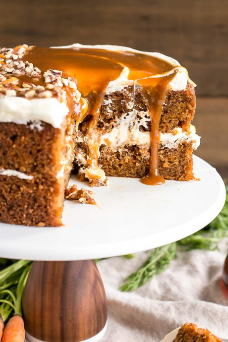 Maple Caramel Carrot Cake