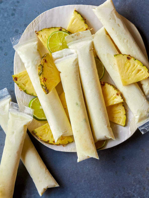 Piña Colada Italian Ice Pops