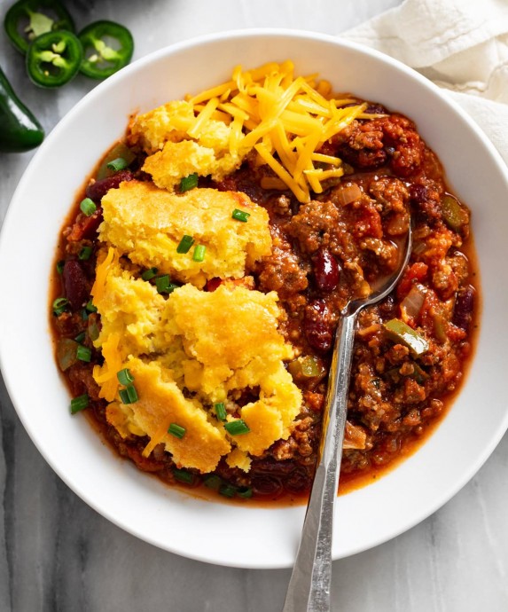 Chili Cornbread Casserole