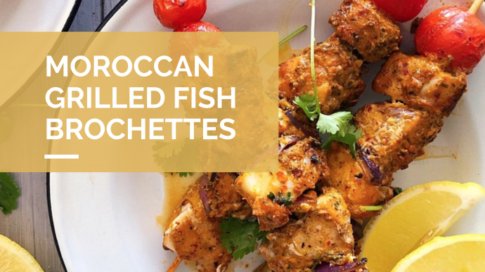 Moroccan Grilled Fish Brochettes