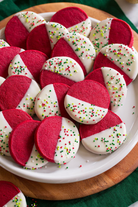 Red Velvet Shortbread Cookies
