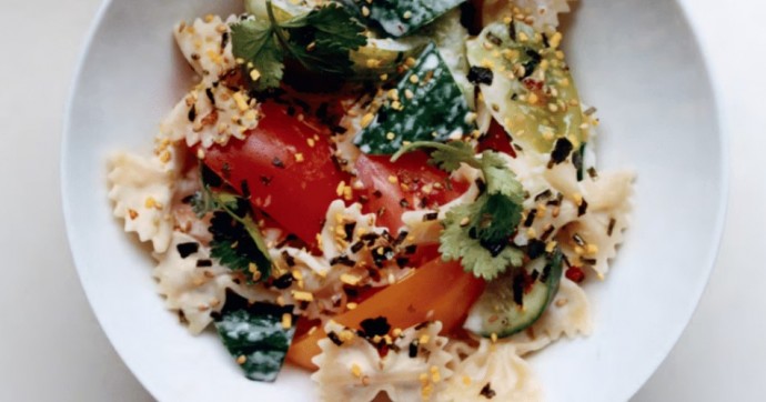 Tomato and Furikake Pasta Salad Tomato and Furikake Pasta Salad