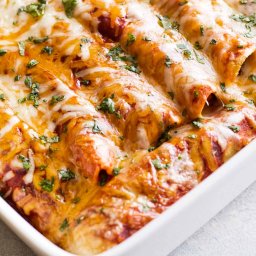 Sweet Potato and Ground Beef Enchiladas