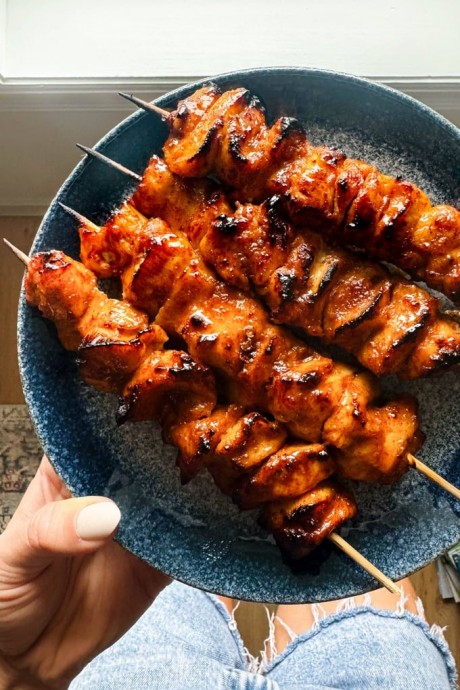 Honey Chipotle Chicken Skewers