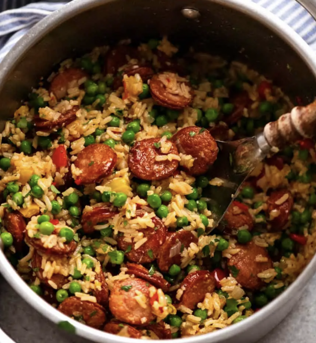 Smoked Sausage and Rice – quick one pot meal