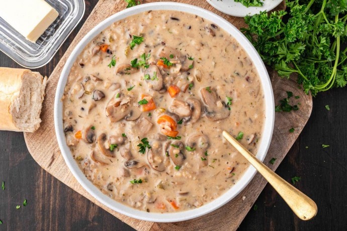 Wild Rice Mushroom Soup
