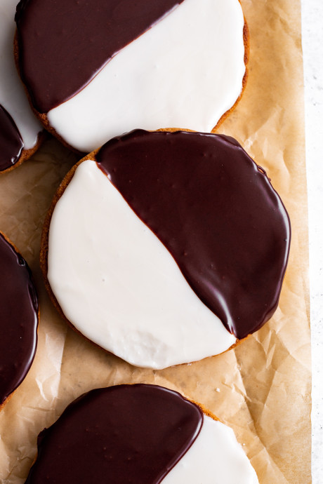 Homemade Black and White Cookies