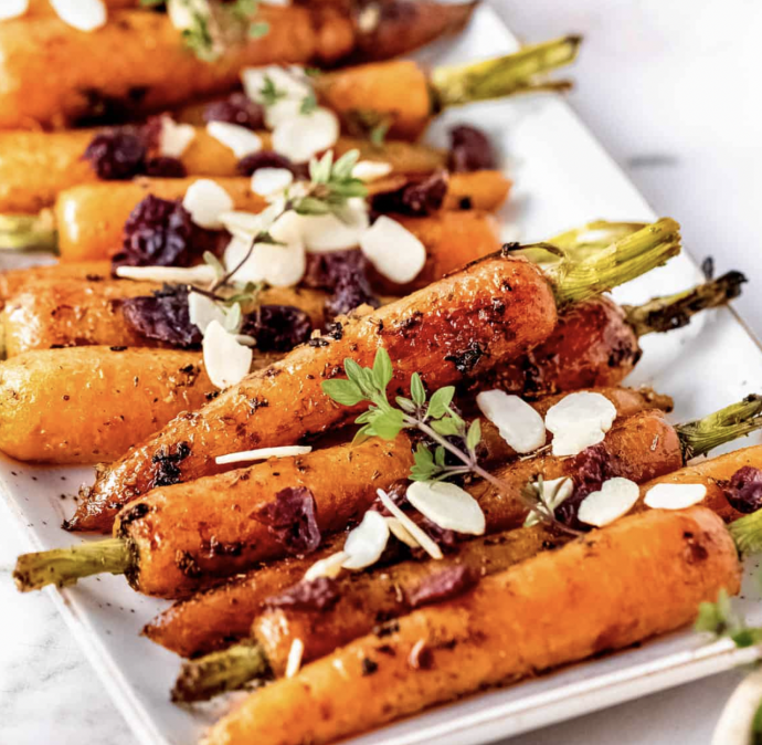 Maple Thyme Roasted Carrots
