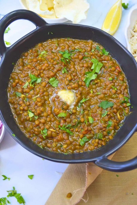 Rustic and creamy Dhaba style Whole Masoor Dal