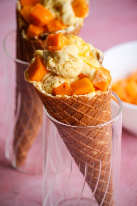 Mango Cheesecake Ice Cream