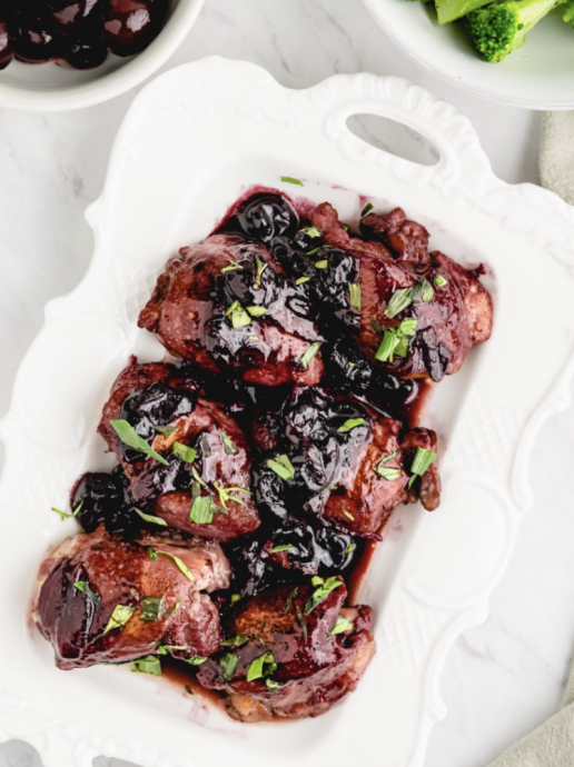 Sauteed Chicken with Cherries