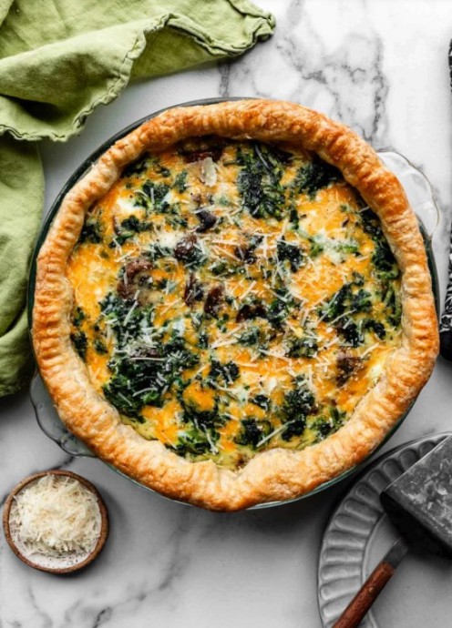 Cheesy Spinach Quiche