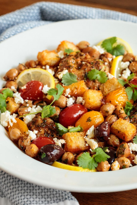 Mediterranean Sheet Pan Chicken Dinner