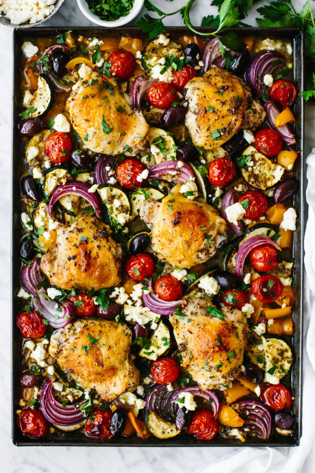 Greek sheet pan chicken