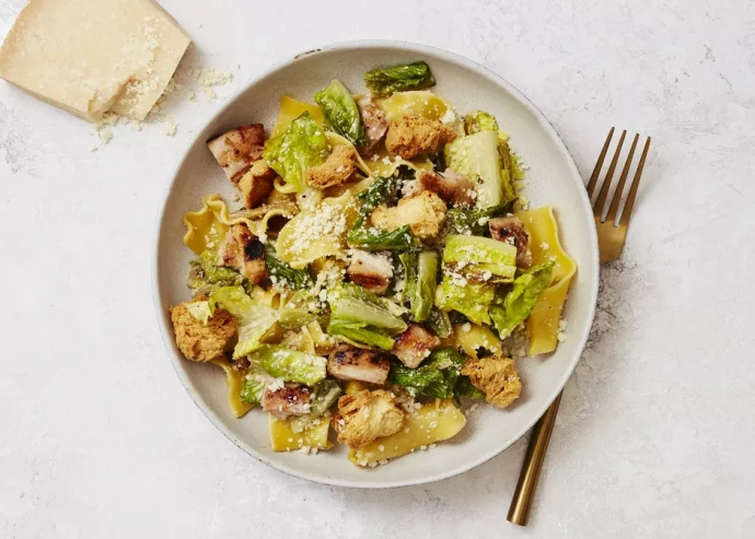 Grilled Chicken Caesar Pasta Salad