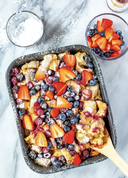 Lighter Overnight French Toast Casserole