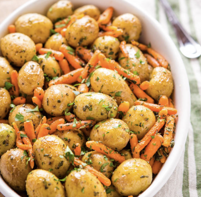 Roasted Potatoes and Carrots