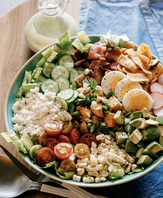Southwest Style Cobb Salad With Cilantro-Ranch Dressing