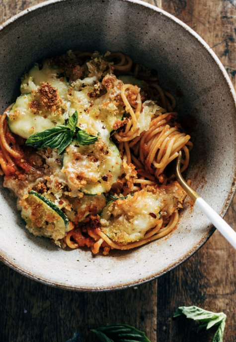 Spaghetti with Crispy Zucchini