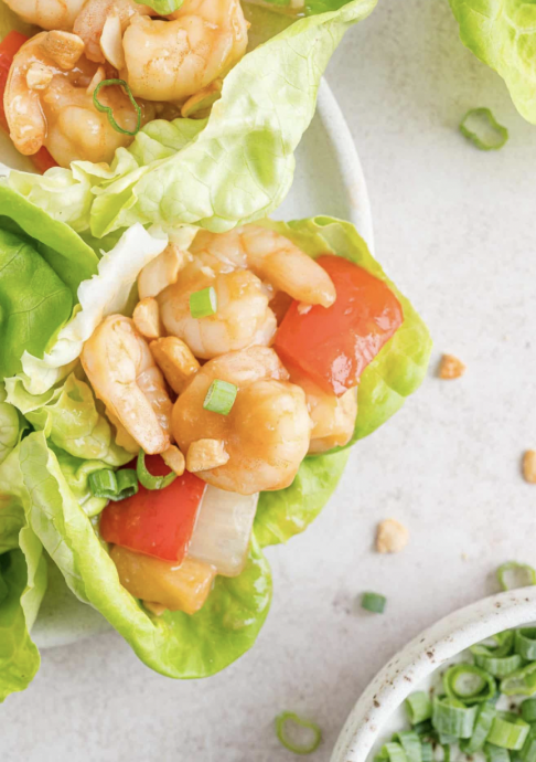 Sweet And Sour Shrimp Lettuce Wraps