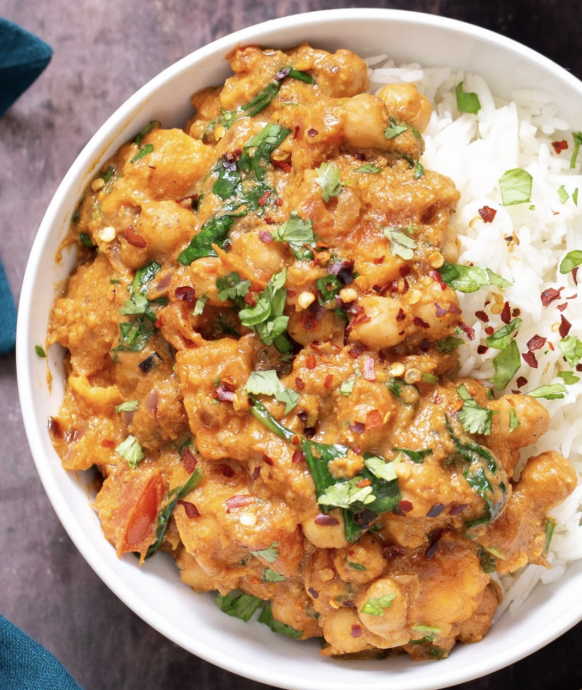 Baked Chickpea Sweet Potato Curry
