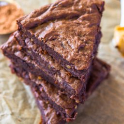 4 Ingredient Fudge Protein Brownies (Vegan, Gluten-free, Paleo)