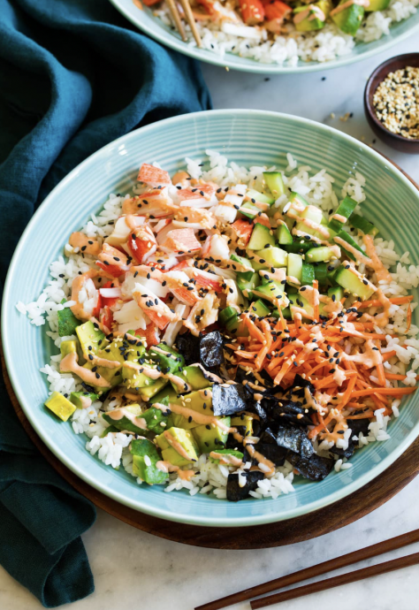 California Roll Sushi Bowls