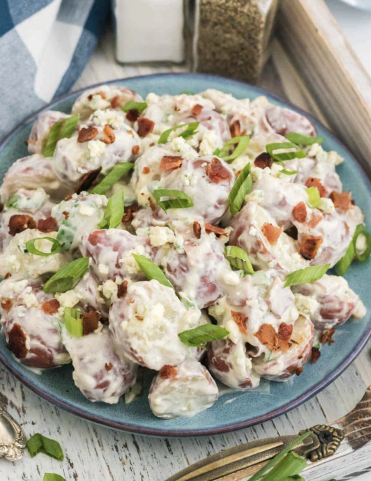 Healthy Blue Cheese Bacon Potato Salad