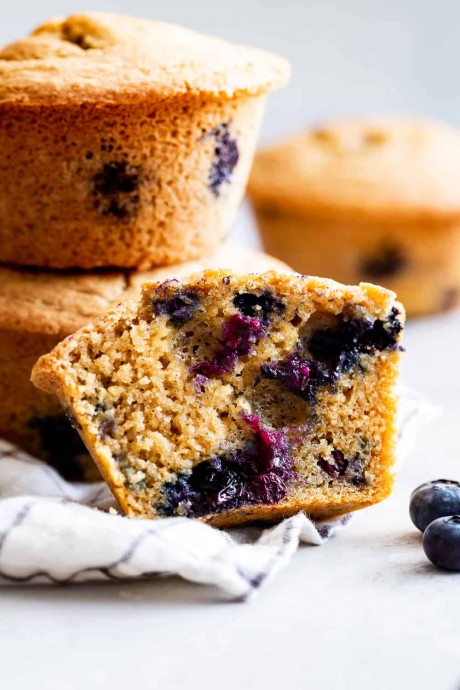 Jumbo Paleo Blueberry Muffins