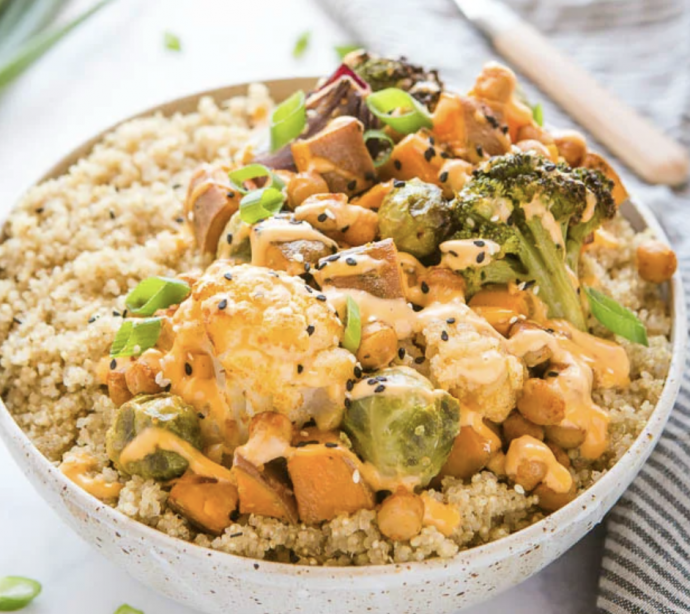 Roasted Vegetable Quinoa Bowls