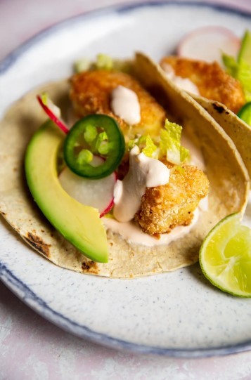 Crispy Fish Tacos with Chipotle Crema