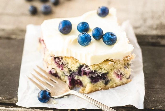 Blueberry Zucchini Cake with Lemon Buttercream