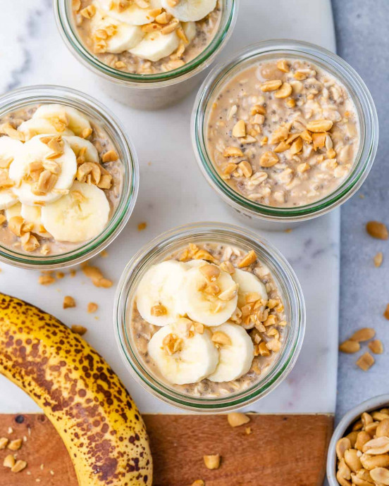 Peanut Butter Banana Overnight Oats