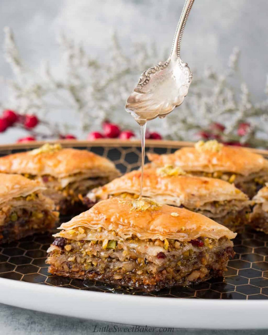 Cranberry Orange Baklava