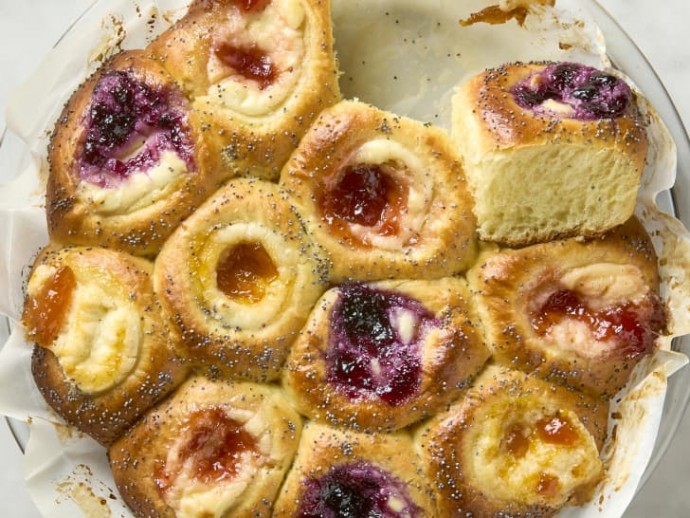 Jam and Cream Cheese Texas Kolaches