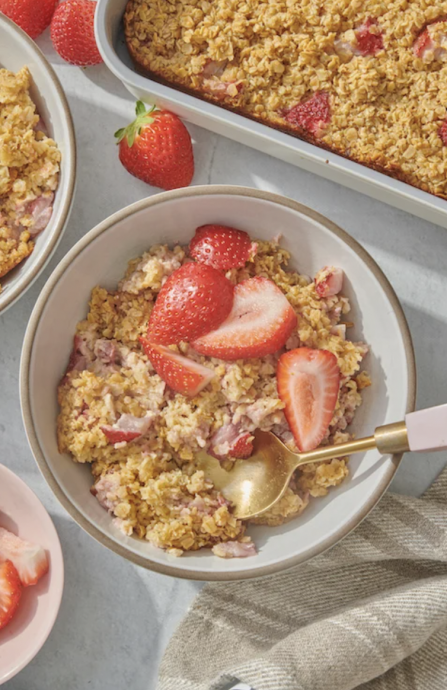 Strawberries and Cream Baked Oatmeal