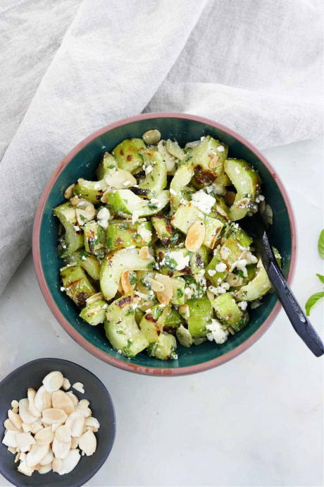 Grilled Cucumber with Mint and Feta