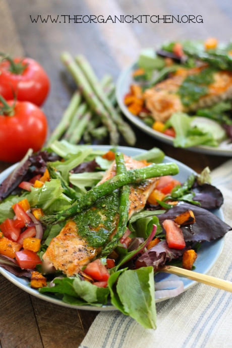 Salmon Salad with Basil Vinaigrette