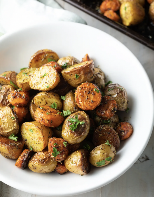 Herb Oven Roasted Potatoes and Carrots