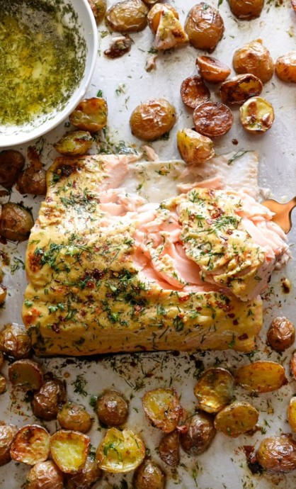 Sheet Pan Salmon with Dill Potatoes Sheet Pan Salmon with Dill Potatoes