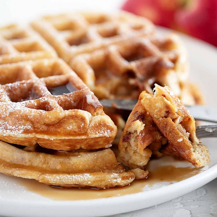 Apple Fritter Waffles