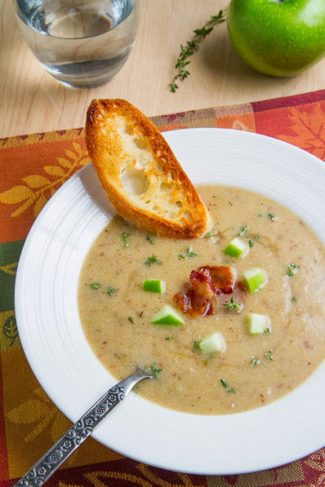 Roasted Apple and Aged White Cheddar Soup