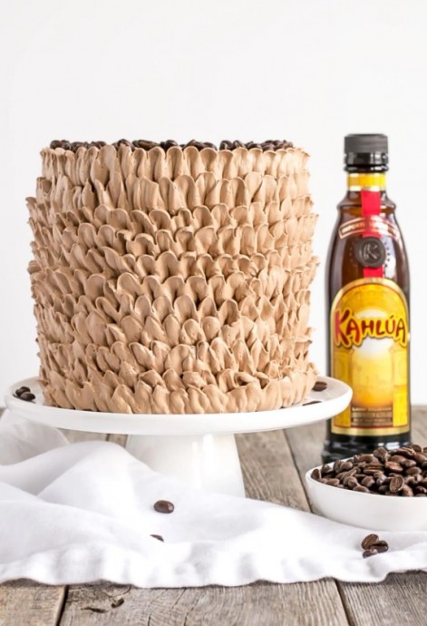 Kahlua Cake With Mocha Buttercream