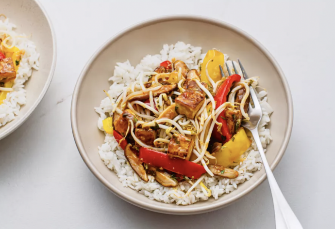 Vegan Stir-Fry With Hoisin Sauce and Coconut Rice