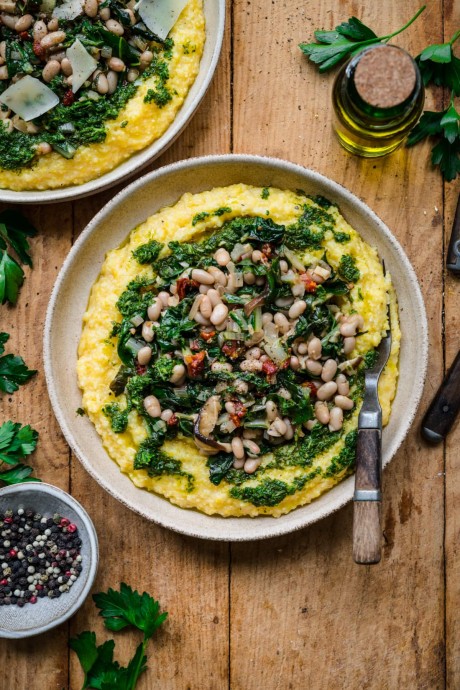 Polenta with Vegetables and White Beans Polenta with Vegetables and White Beans