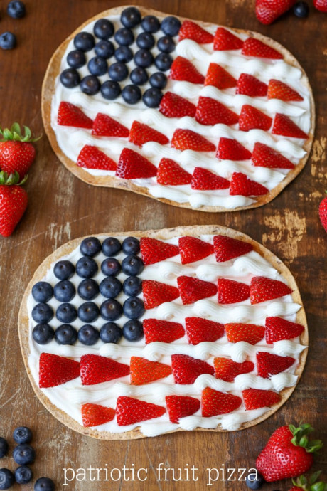 Happy 4th of July Patriotic Fruit Pizza