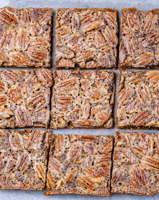 Healthy Pecan Pie Bars