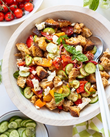 Panzanella Salad with Roasted Tomatoes